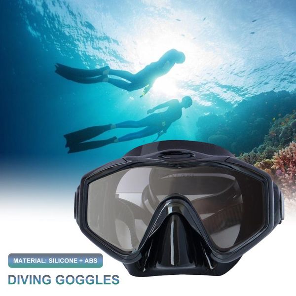

snorkeling 3d diving goggles silicone + abs portable adjustable wide-angle swimming underwater life-saving masks