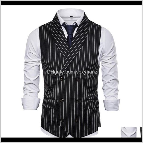 

outerwear coats clothing apparel drop delivery british style vest men slim fit business mens dress vests 2021 arrival herringbone wedding su, Black;white