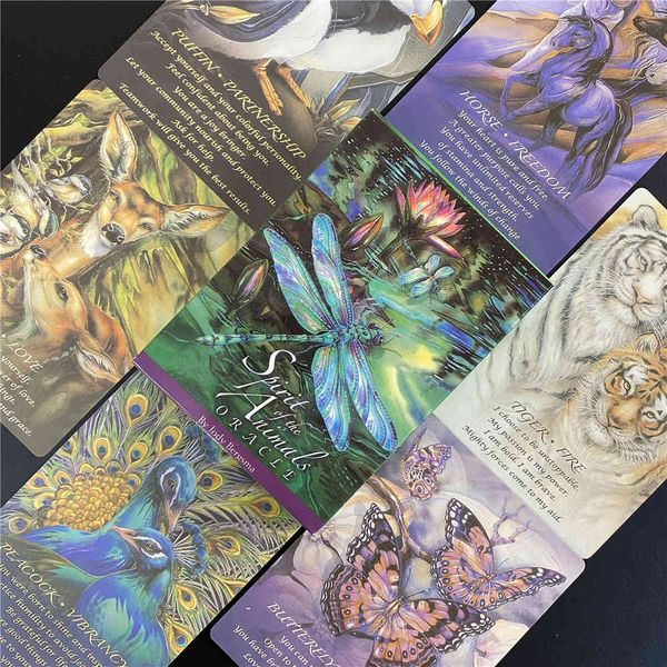 Spirits Of The Animals Oracle Vollständiges englisches Kartendeck Tarot-Party-Brettspiel mit PDF-Anleitung love DT4H