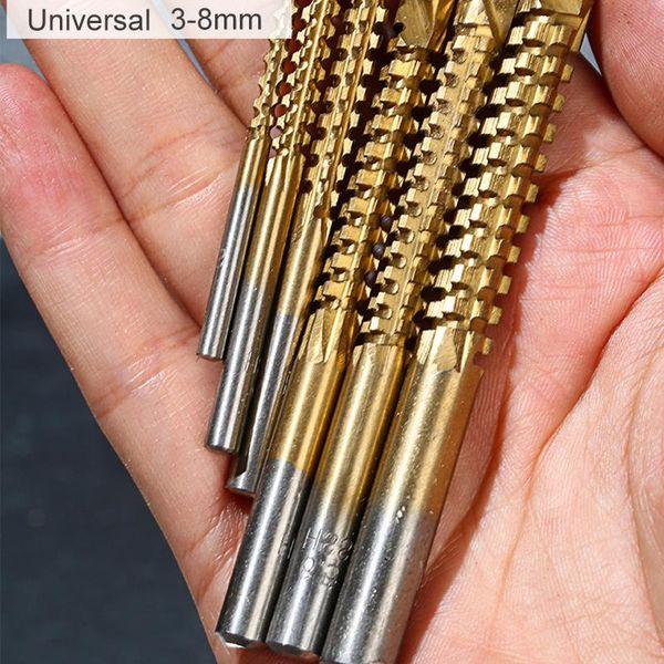 

professional drill bits 6 pcs 3-8mm cobalt bit set hss length twist tool woodworking ac889