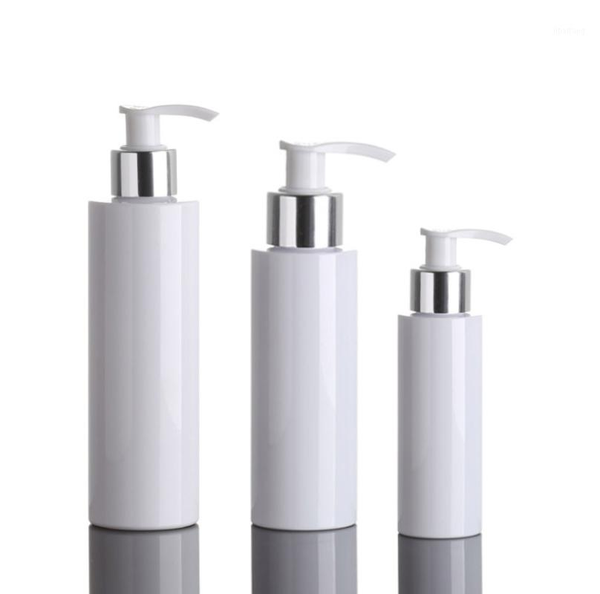 

storage bottles & jars 16pcs/lot 100ml 150ml 200ml empty shampoo refillable lotion bottle white pet with pump for travel