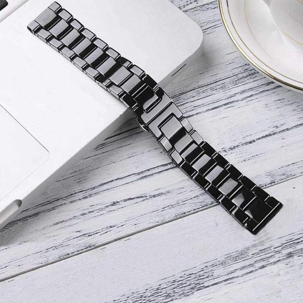 

watch bands 20mm 22mm ceramics for samsung galaxy 3 41mm 45mm strap wristband 46mm/gear s3 classic frontier/active2, Black;brown