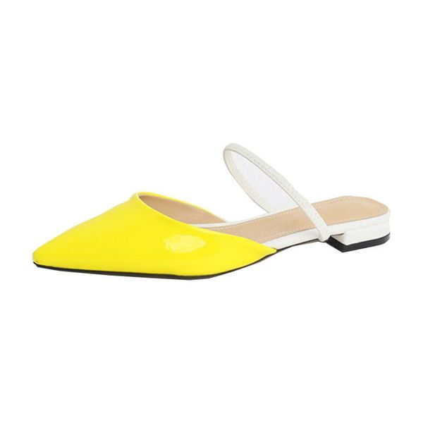 

baotou half slippers women's flat bottom 2021 spring tide joker korean pointed sandals women wear outdoor in summer fashion, Black