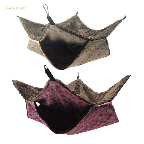 

small animal supplies pets birds hamster hanging bed double layer mouse squirrel warm nest animals cotton hammock beds nesters dropship