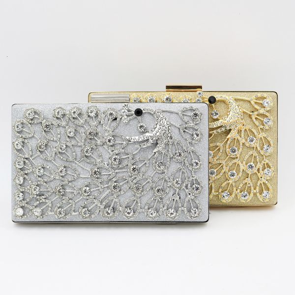 

evening bag metal alloy peacock dinner with one shoulder