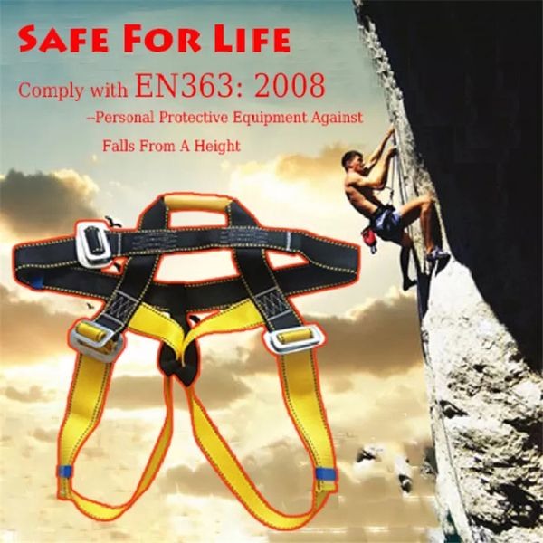 

professional rock climbing harnesses safety belt rappel rescue seat cord half body seats security guard band