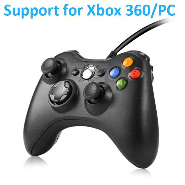 

wired gamepad for xbox 360 controller dual vibration wireless joystick mando windows 7 8 10 pc game controllers & joysticks