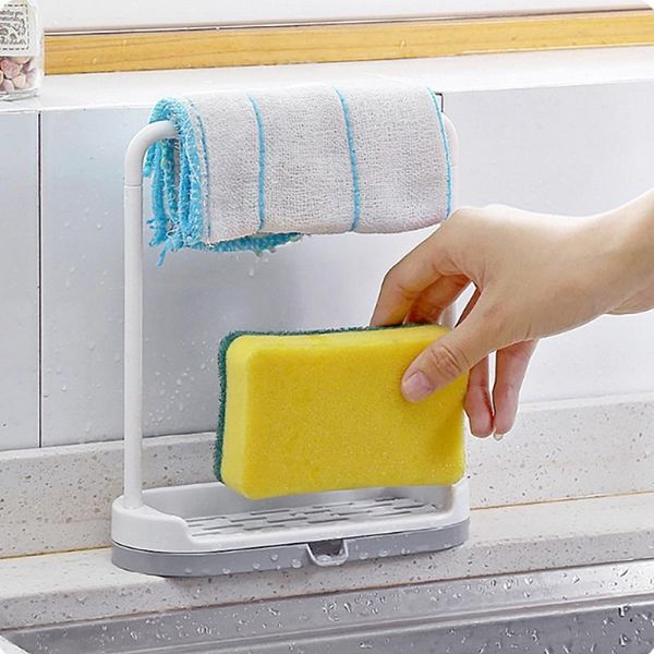 

storage baskets plastic kitchen dishcloth rack towel sponge drain racks rag space saver bathroom soap holder sink deskorganizer