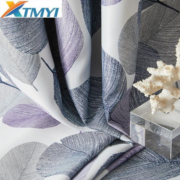 

blackout curtains leaves printed living room darkening window treatment bedroom four seasons decoration kitchen drapes curtain