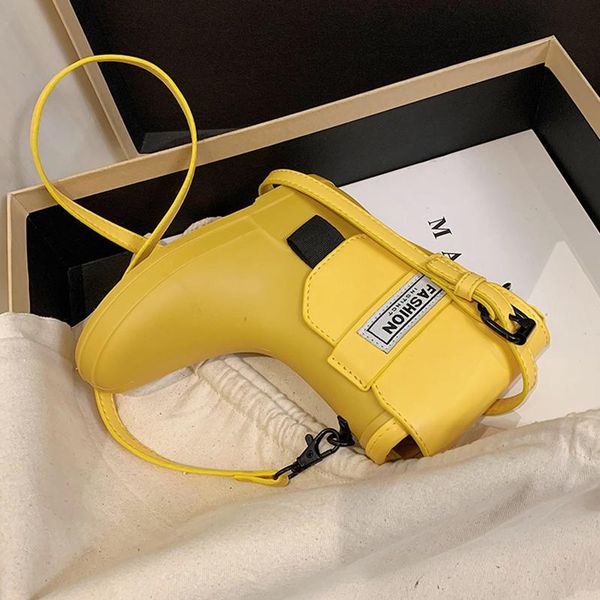 

shoulder bags fashion rain boots shape ladies solid color cool messenger personalized design female bag mini purse 2021