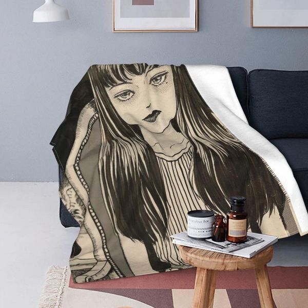 

blankets junji ito immortal beauty tomie blanket fleece printed japanese kago manga warm throw for bedding car bedspread