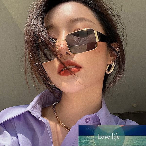 

clear ocean lenses sunglasses for female new rectangle thin border sun glasses men women personality metal fashion eyegwear factory price ex, White;black