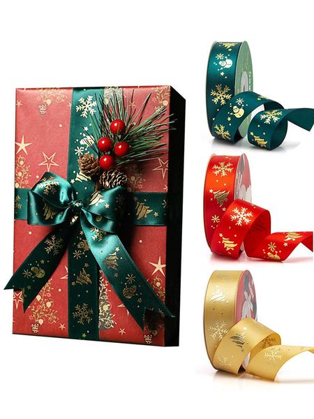 

gift wrap printing satin ribbon christmas red green grosgrain handicrafts gifts ribbons