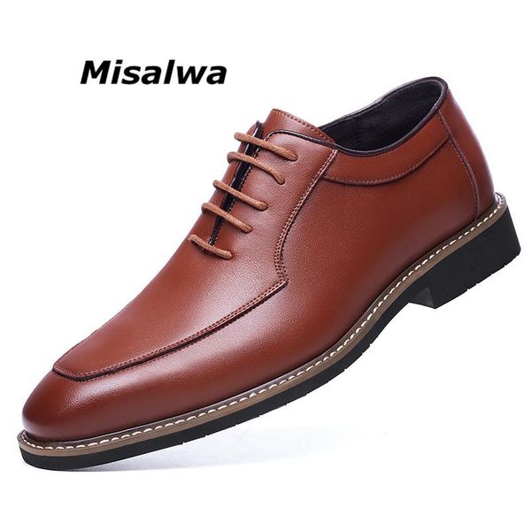 

dress shoes misalwa cow split leather men derby basic business for british wedding casual office, Black