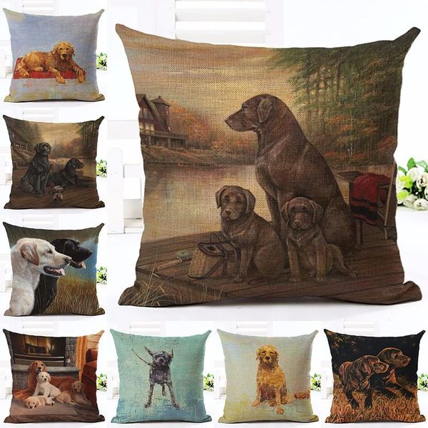 

modern style lovely dog printed cushion cover home decorative throw pillowcase cojines almofadas cushion/decorative pillow