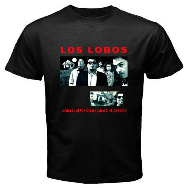 

new los lobos by the light of the moon album men's black t-shirt size s-3xl, White;black