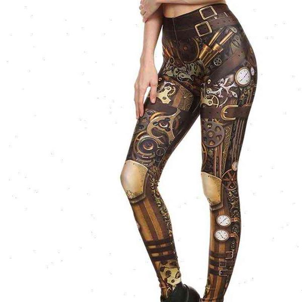 

womens legging 20 women steampunk retro gym leggings comic cosplay print gothic strerchy skinny pants ladies sport fitness pant, Black