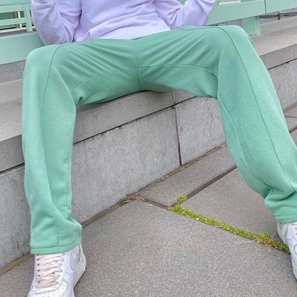 

men's pants solid color casual fashion trend street, Black