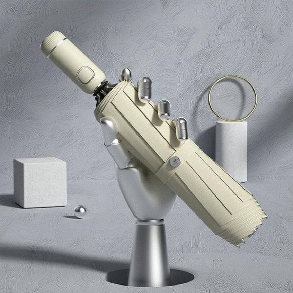 

umbrellas fashion full-automatic reverse folding umbrella led lighting sun-proof