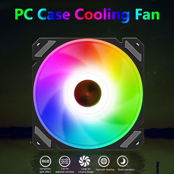 

120mm pc case cooling fan 5v 3pin argb cpu heatsink silent radiator w/small 6pin interface for deskcomputer chassis fans & coolings