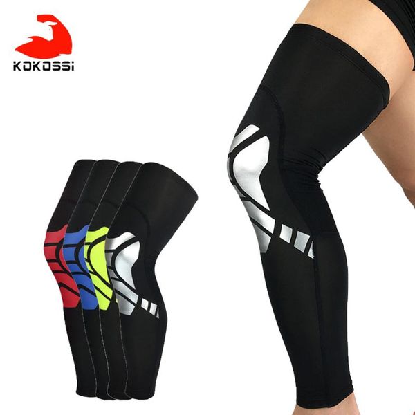 

kokossi 1 pcs sports compression knee pads summer thin breathable leg protectors outdoor football riding running protective gear elbow &, Black;gray
