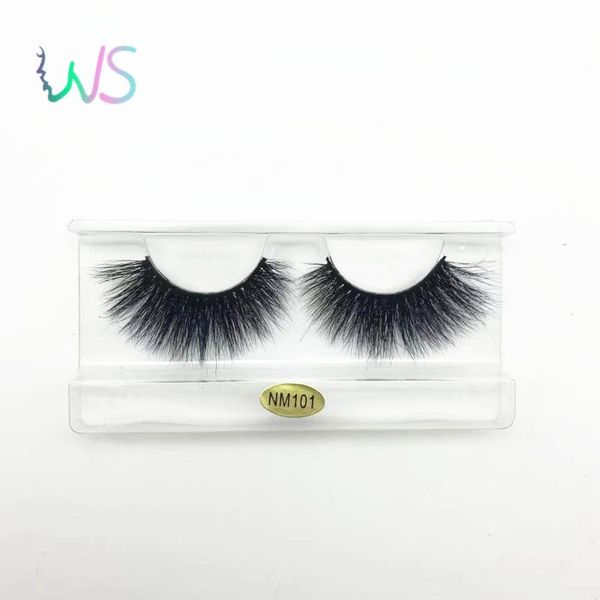 

false eyelashes 1 pair 20mm 3d lash real mink hair high volume natural long wholesale wispy soft makeup eye lashes custom box