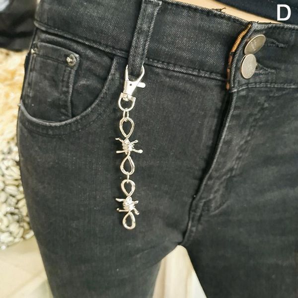 

keychains wallet belt chains trousers pants hip hop rock punk keyrings anti-lost, Silver