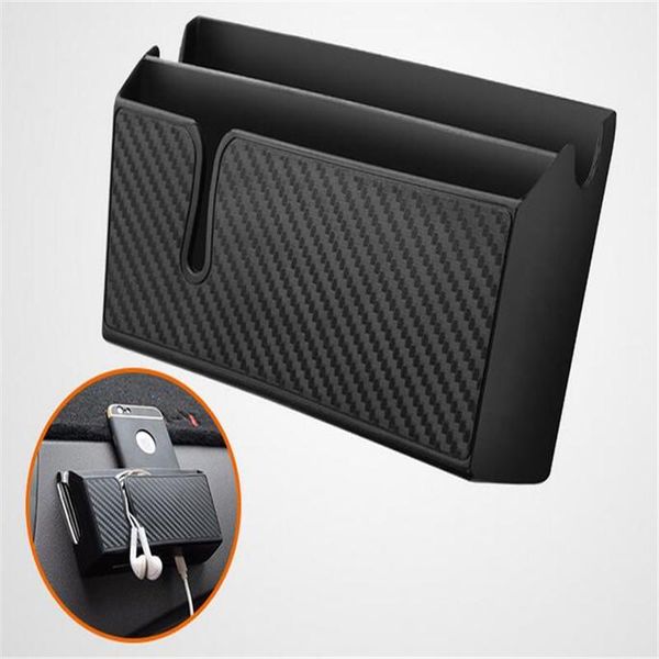 

car organizer 120 x paste type carbon fiber grain store content box container for cellphone wallet