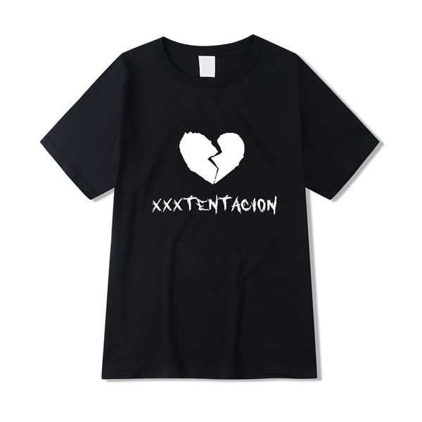 

men's t-shirts xxxtentacion sad heart print t shirt men funs t-shirt women rip letter short sleeves hip hop rapper, White;black