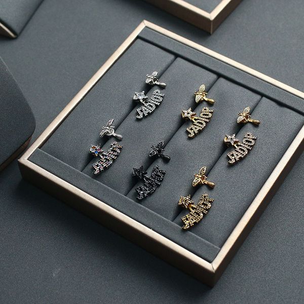 

d bee asymmetric earrings style letter bee earrings net red earrings, Golden