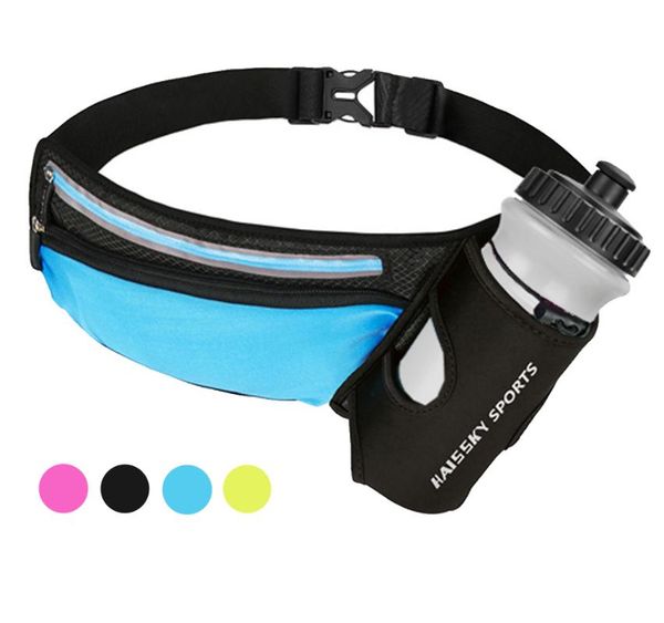 

running marathon waist bag sports climbing hiking racing gym lightweight hydration belt with 450ml water bottle hip pack outdoor bags