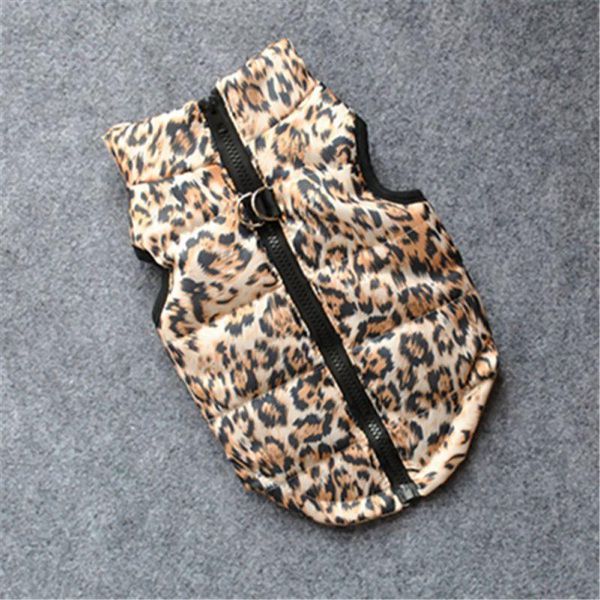 

dog apparel puppy padded zip jacket warm vest harness clothes pet coat arrive 2021