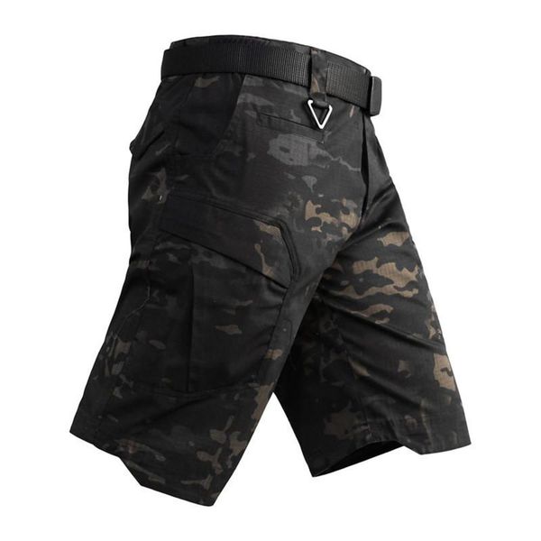 

tactical shorts summer men camouflage city urban security cargo male rip-smulti-pockets military army men's, White;black