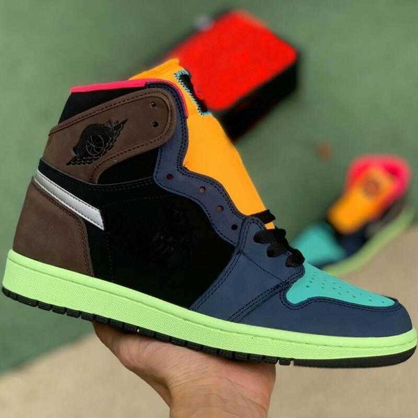 

jumpman 1 bio hack basketball shoes high og men suede baroque brown/black-laser orange-racer pink sneakers size36-45erkuxagh