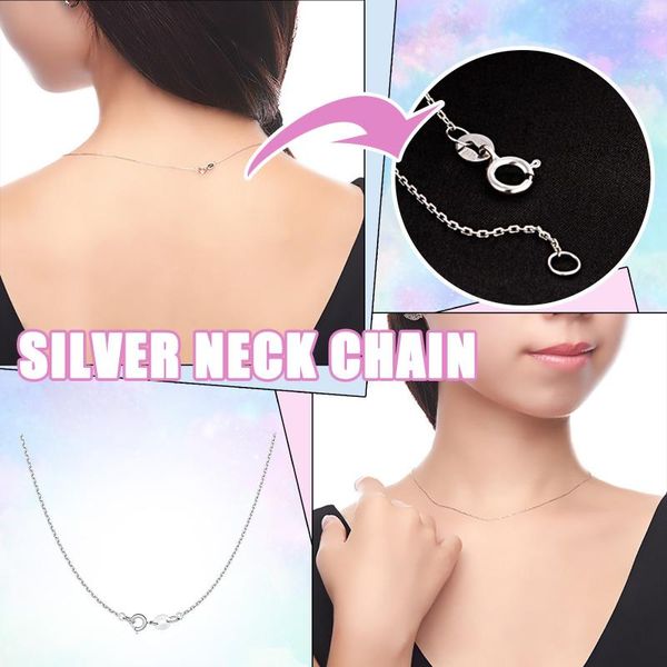 

chains simple jewelry women's fashion 16/18 inch necklace silver neck chain without pendant 2021 gifts accessories