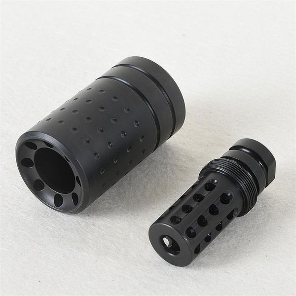 

steel reducing impact muzzle brake cnc .223/5.56 1/2x28 thread muzzle brake with outer sleeve