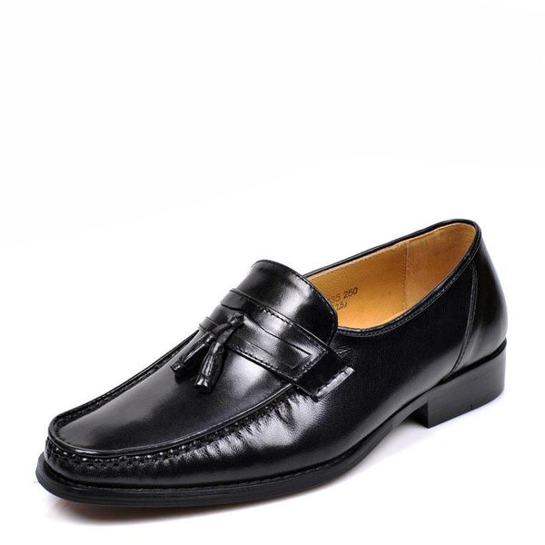 

dress shoes handmade men's wedding black real cowhide formal flat business casual