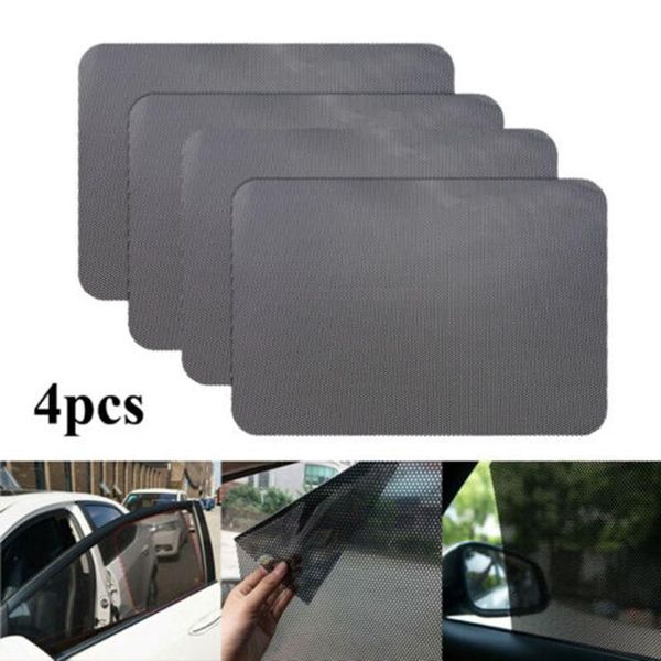 

4pcs set car curtain black windshield stickers electrostatic adsorption sunshade