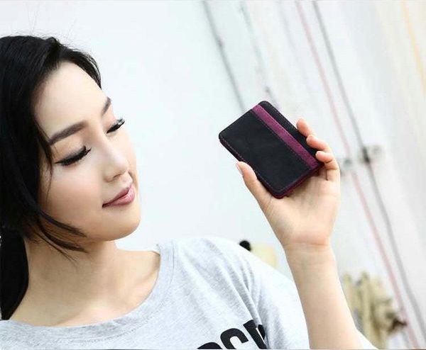 

creative wallet frosted men's magic mini card bag purse, White