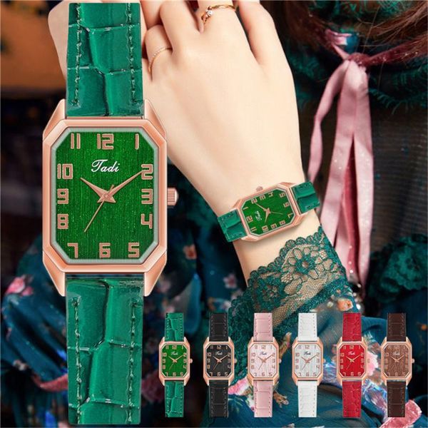 

wristwatches orologio donna 2021 women watches bracelet set ladies watch casual leather quartz wristwatch clock zegarek damski, Slivery;brown