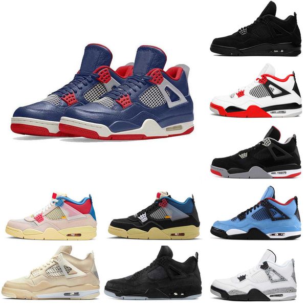 

basketball shoes 4 4s for men women bred university blue varsity royal cement union sail metallic pack fire red guava ice sneakers mens