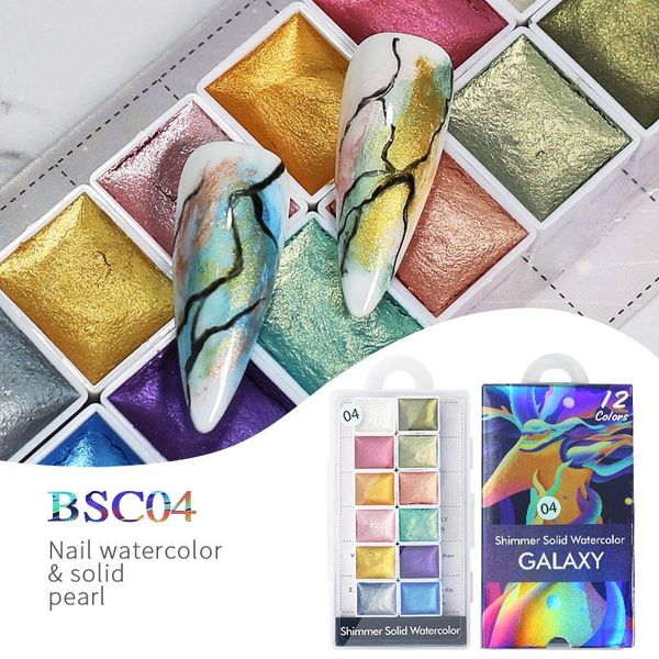 

nail glitter art drawing paints watercolor powder for nails abstract magic gel polish colors solid manicure accessories, Silver;gold