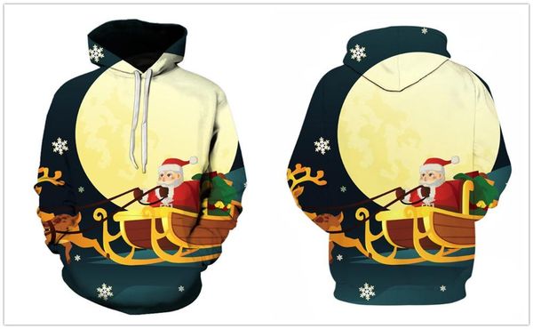 

men's hoodies & sweatshirts 3d printing snowman design sweatshirt hoodie men and women funny autumn winter hip hop street couple, Black