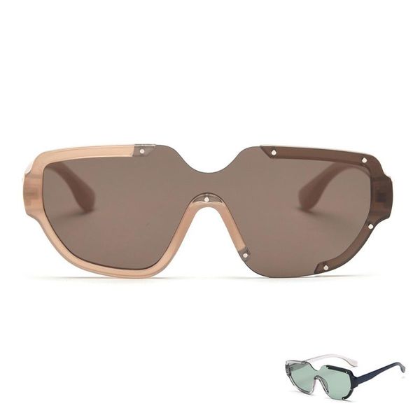 

sunglasses fashion brand designer one-piece pc lens large frame sun glasses uv400 protection eyewear for men and women, White;black