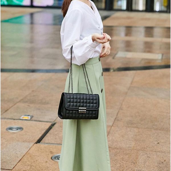 

ladies diamond pattern shoulder bags luxury designer pu leather chain mobile phone crossbody bag for women cross body