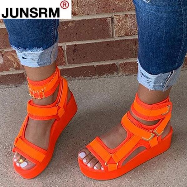 

summer lightweight slope heel platform women's sandals loose fashion shallow mouth large size 43, Black