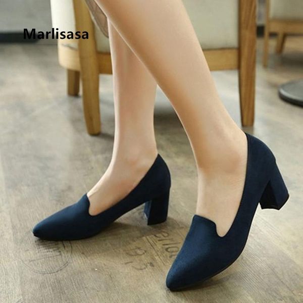 

dress shoes women fashion navy blue pointed toe slip on high heel ladies black comfort stylish heels sapatos azuis g5751