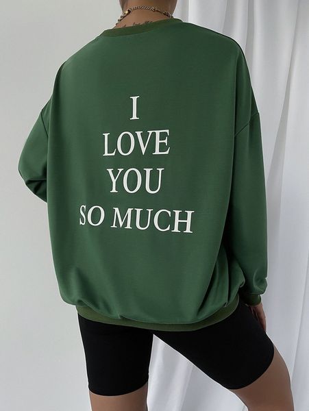 

slogan graphic drop shoulder sweatshirt f0zu#, White;black