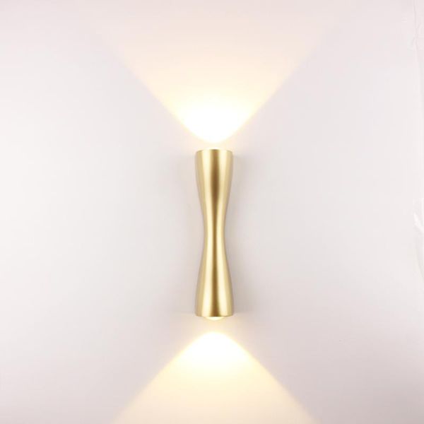 

creative double head led decorative wall lamp golden full voltage up and down light corridor hanging drop ship