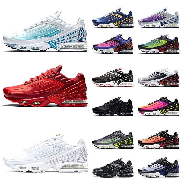 

leather triple black men womens running shoes tn plus 3 mesh white grey sneakers trainers laser blue deep royal radiant all with gold